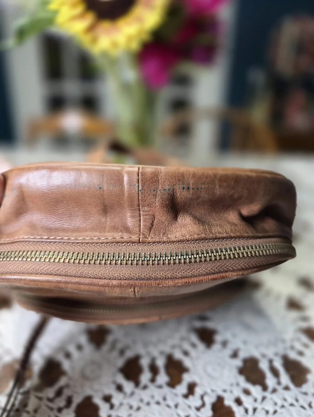 Tommy Bahama Weathered Leather  Small Backpack - Brown